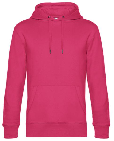 ein pinker  Hoodie, Kapuzenpulli ist von vorne dargestellt. Vorne befindet sich auf Bauchhöhe eine Tasche